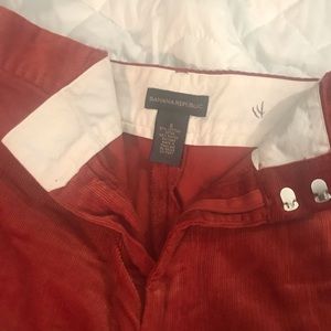 Burnt orange Banana Republic corduroy pants